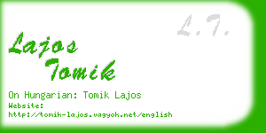 lajos tomik business card